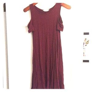 American Eagle cold shoulder swing dress